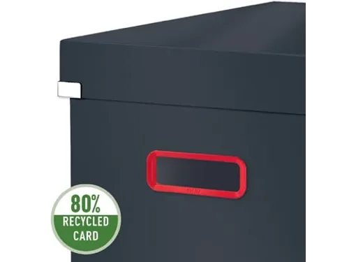 Cosy Click & Store kubus grote opbergdoos grijs 80% gerecycled karton