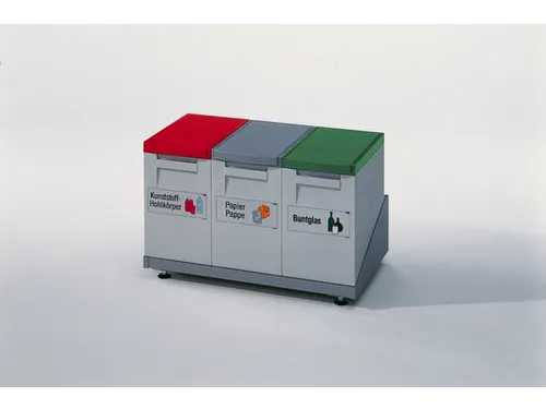 Afvalbak Afvalverzamelaar 15 Liter 355x200x300mm Lichtgrijs/Rood