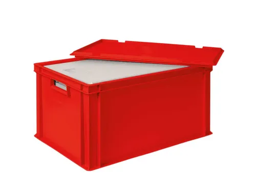 Euronorm-stapelbak,m. isoleerbox,HxLxB 320x600x400mm,65/35l,PP,rood