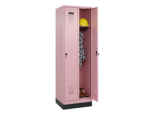 locker,HxBxD 1950x600x500mm,2vak,vak B 300mm,draaigrendel,sokkel