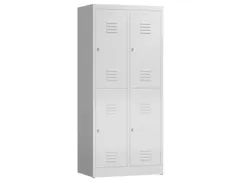 Dubbeldekse garderobekast 1800x800x500mm 2x2vak B 400mm RAL7035