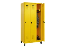 locker,HxBxD 1950x900x500mm,3vak,vak B 300mm,draaigrendel,voeten