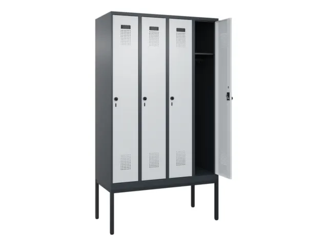locker,HxBxD 2120x1200x500mm,4vak,vak B 300mm,draaigrendel