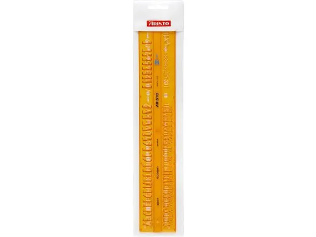 Lettersjabloon Aristo 7mm H-profiel schriftvorm B recht