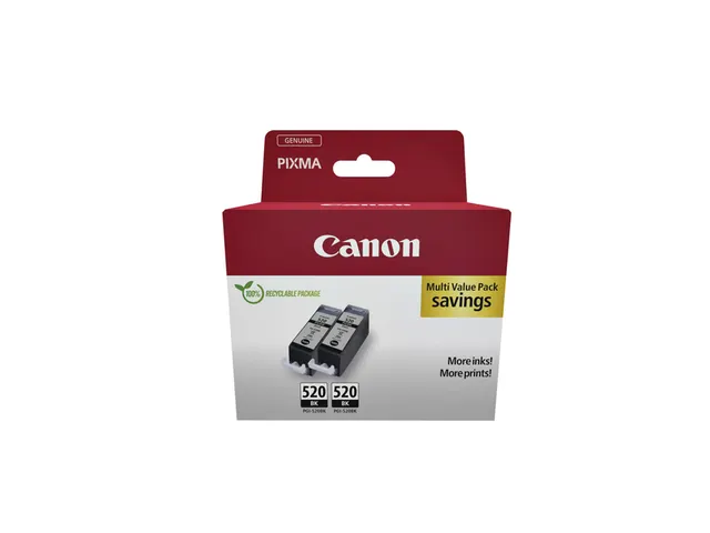 Inktcartridge Canon PGI-520BK zwart 2 stuks