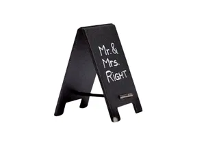 Krijtbord securit mini tafel 17x5cm set 5 stuks zwart - 8