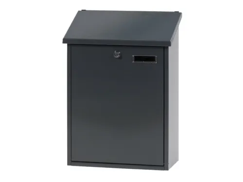 muurbrievenbus,antraciet,HxBxD 445x325x160mm,inworp boven,uitname voor