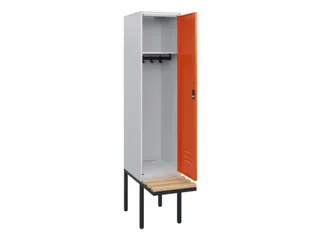 locker met bank,HxBxD 1950x400x815mm,1vak,vak B 400mm,cil.-slot - 2