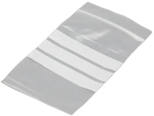 Gripsealzak 230x320mm Transparant met Schrijfvlak 50 micron ldpe