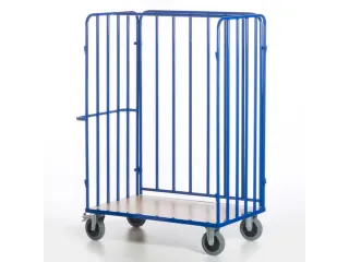 pakketwagen,draagverm. 600kg,laadvl. LxB 1200x770mm,houtetage,RAL5010 - 2