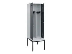 PBM-locker met bank,HxBxD 2120x600x815mm,2vak,vak B 300mm