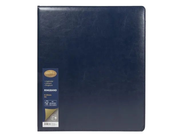 Ringband Multo Hannibal A4 23r O-30mm blauw kunstleder