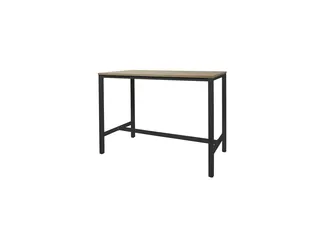 Domino Basic Statafel 180x80x110cm Havana/Kers Onderstel Zwart - 1