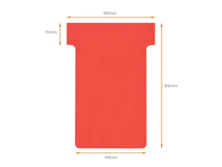 Planbord T-kaart Nobo nr 2 48mm rood - 6