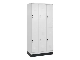 dubbeldekse locker,HxBxD 1950x900x500mm,3x2vak.,vak B 300mm - 1