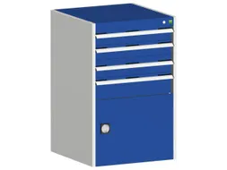 ladekast HxBxD 1000x650x525mm 4laden romp RAL7035 front RAL5010
