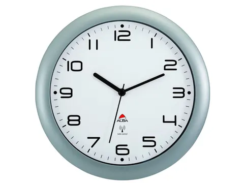 De Alba HORNEW radiografische wandklok met stille werking 30cm. grijs