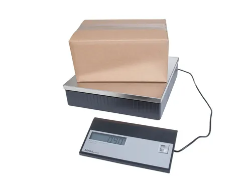 Pakketweger MAULparcel, apart display, 50kg RVS plateau