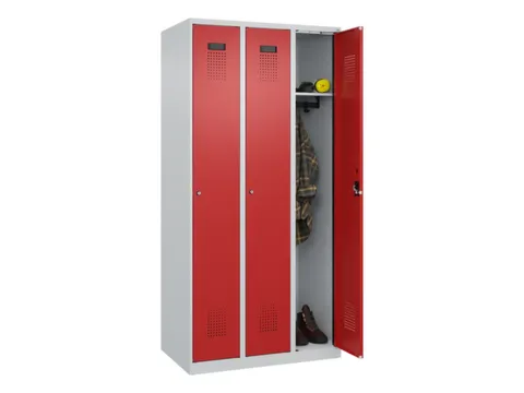 locker,HxBxD 1850x900x500mm,3vak,vak B 300mm,cil.-slot,staand op vloer