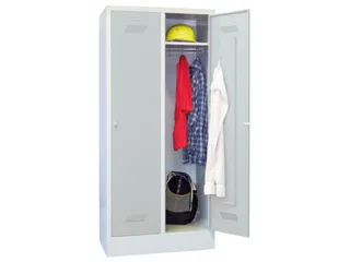 locker,RAL 7035,HxBxD 1850x800x500mm,2vak,vak B 400mm,draaigrendel - 1