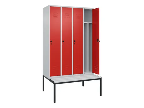 locker voor scheiding van kleding,HxBxD 2120x1200x815mm,4vak