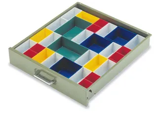 Inzetbak HxLxB 40x99x99mm Polystyreen Grijs 50 stuks - 2