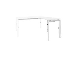 Bureau Linesto N3 aanbouwtafel 80x60cm krijtwit 25mm wit
