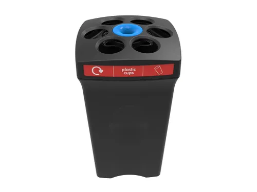 Bekerbak Envirocupxl Plastic Cups Zwart Rood