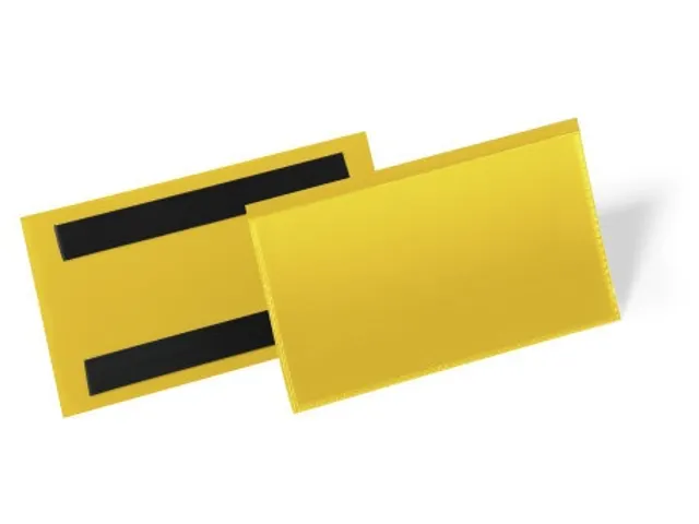 Magnetische labelhoes 150x67mm Geel