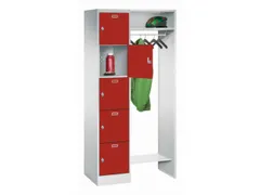 personeelsgarderobe draaigr. 1950x850x500mm 1x5 vakken 400mm RAL5012