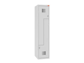 Z-garderobekast,HxBxD 1800x400x500mm,draaigrendel,romp RAL7035 - 1