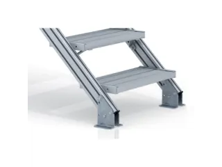 overgang,bordes H 2,15m,2x10treden,trede B 1000mm,45° helling - 4