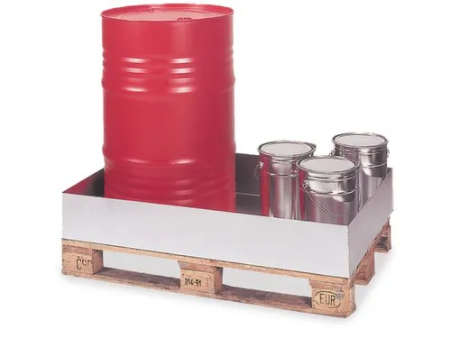 Palletopzetbak 2x 200l Opvangvol. 210l Staal 240x 1250x 820mm Verzinkt