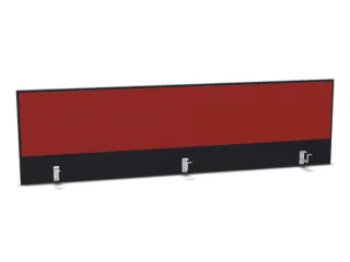 opzetpaneel,v. bureau,aanbouw achter,B 2000mm,CC-zwart,BN4011-rood - 1