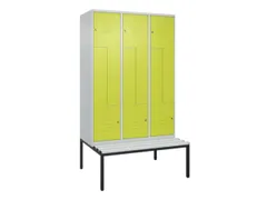 Z-garderobekast,HxBxD 2120x1200x815mm,6vak,vak B 400mm,cil.-slot