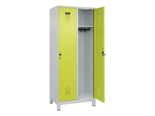 locker,HxBxD 1950x800x500mm,2vak,vak B 400mm,draaigrendel,voeten