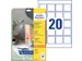 Etiket Avery Zweckform L7121-25 QR code 45x45mm opaak 500 etiketten
