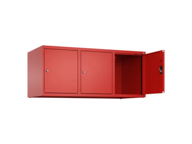 opzetkast,v. locker,3vak.,vak B 400mm,HxBxD 500x1200x500mm