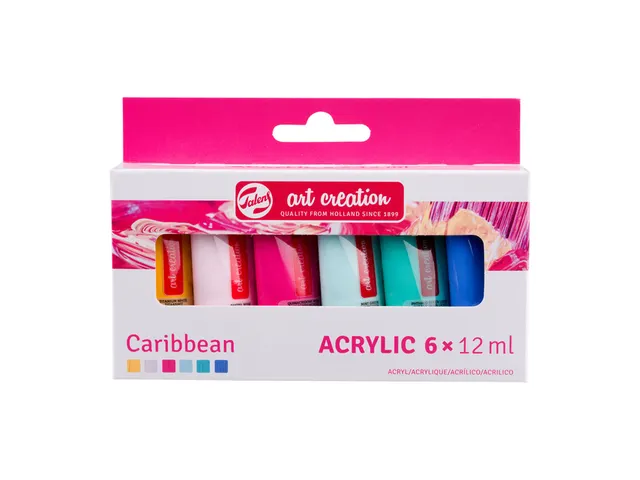 Acrylverf Talens Art Creation Caribbean 12ml set à 6 kleuren