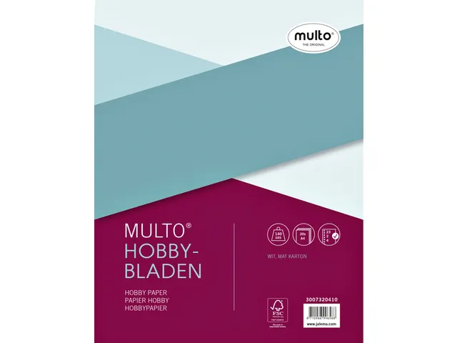 Interieur Multo 23-Gaats Hobbyblad 140gr 20 vel Wit