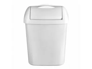 CMT Quartz Hygiënebak Afvalbakje 8 Liter Kunststof Wit - 1