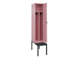 locker met bank,voor scheiding van kleding,HxBxD 2120x400x815mm,1vak - 1
