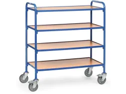 Bijzetwagen 32940 4 Etages Hout 250kg 940x470mm Ral5007
