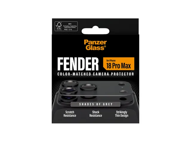 PanzerGlass Fender Camera Lens Protector Shades of Grey iPhone 18 P