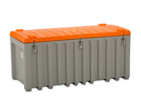 Opbergbox 750l H 800 x 1700x 840mm Met Zijdeur Grijs/Oranje