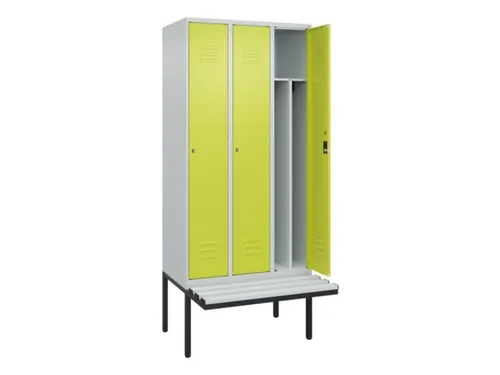 locker voor scheiding van kleding,HxBxD 2120x900x815mm,3vak