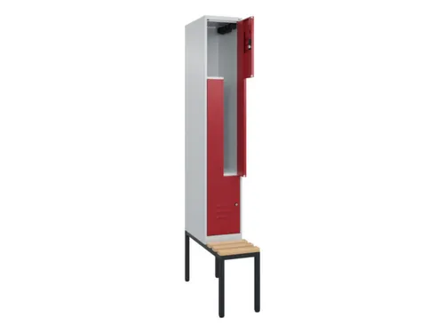 Z-garderobekast,HxBxD 2120x300x815mm,2vak,vak B 300mm,cil.-slot