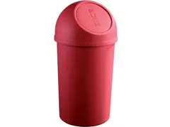 afvalbak,25l,HxØ 615x312mm,romp PP rood,deksel PP rood