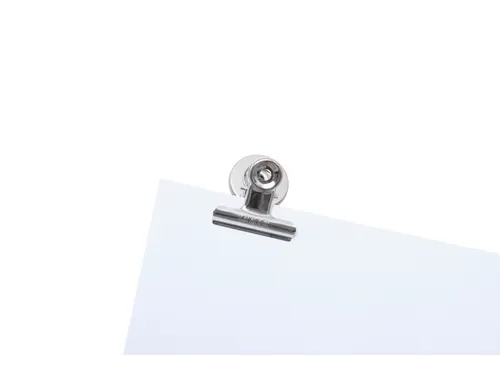 Papierklem MAUL Bulldog met magneet 40mm capaciteit 15mm zilver