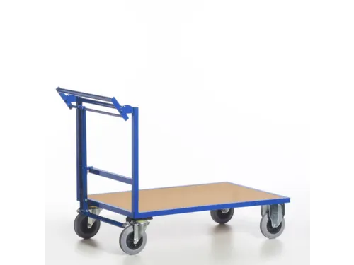 duwbeugelwagen,draagverm. 500kg,laadvl. LxB 1200x800mm,houtplaat